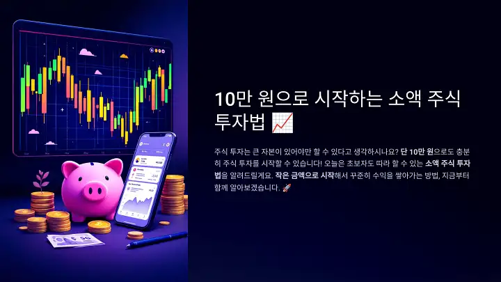 10만 원으로 시작하는 소액 주식 투자법 📈