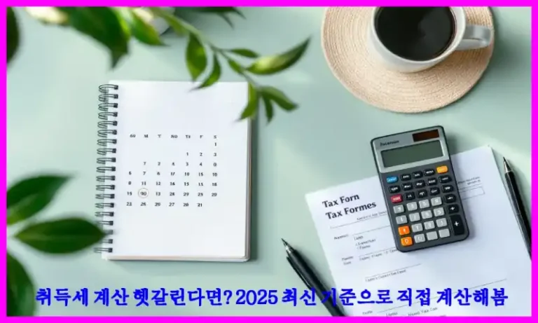 취득세 계산 헷갈린다면? 2025 최신 기준으로 직접 계산해봄