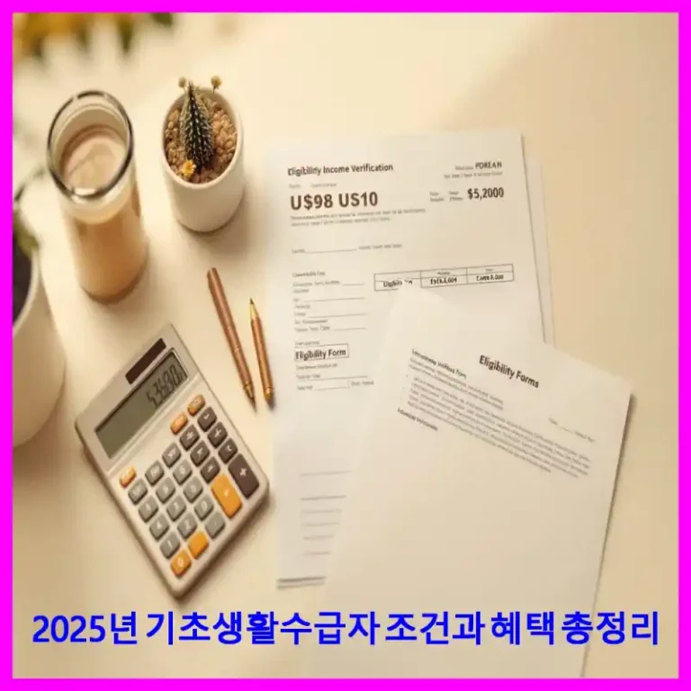 2025년 기초생활수급자 조건과 혜택 총정리