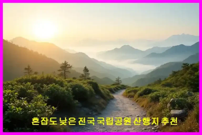 혼잡도 낮은 전국 국립공원 산행지 추천