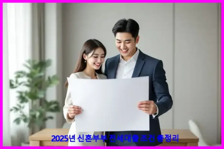 2025년 신혼부부 전세대출 조건 총정리
