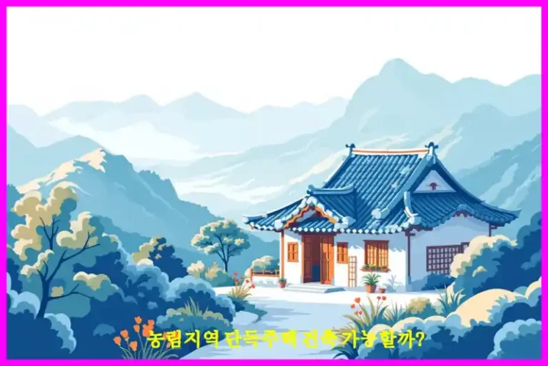 농림지역 단독주택 건축 가능할까?