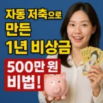 1년 비상금 500만 원 비법!