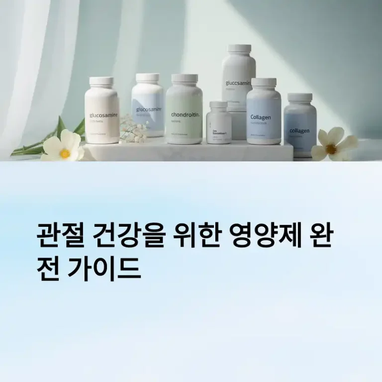 관절 건강을 위한 영양제 완전 가이드