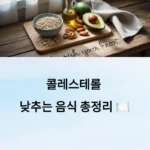 콜레스테롤 낮추는 음식 총정리