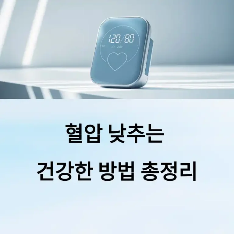 혈압 낮추는 건강한 방법 총정리