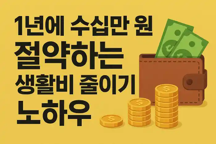 1년에 수십만 원 절약하는 생활비 줄이기 노하우