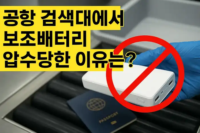 공항 검색대에서 보조배터리 압수당한 이유는