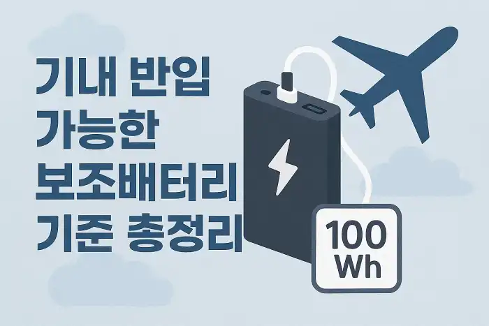 기내 반입 가능한 보조배터리 기준 총정리