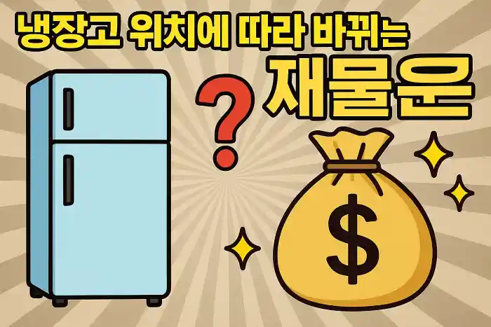 냉장고 위치에 따라 바뀌는 재물운