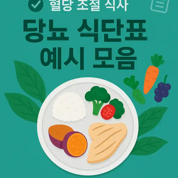 당뇨 관리를 위한 식단표