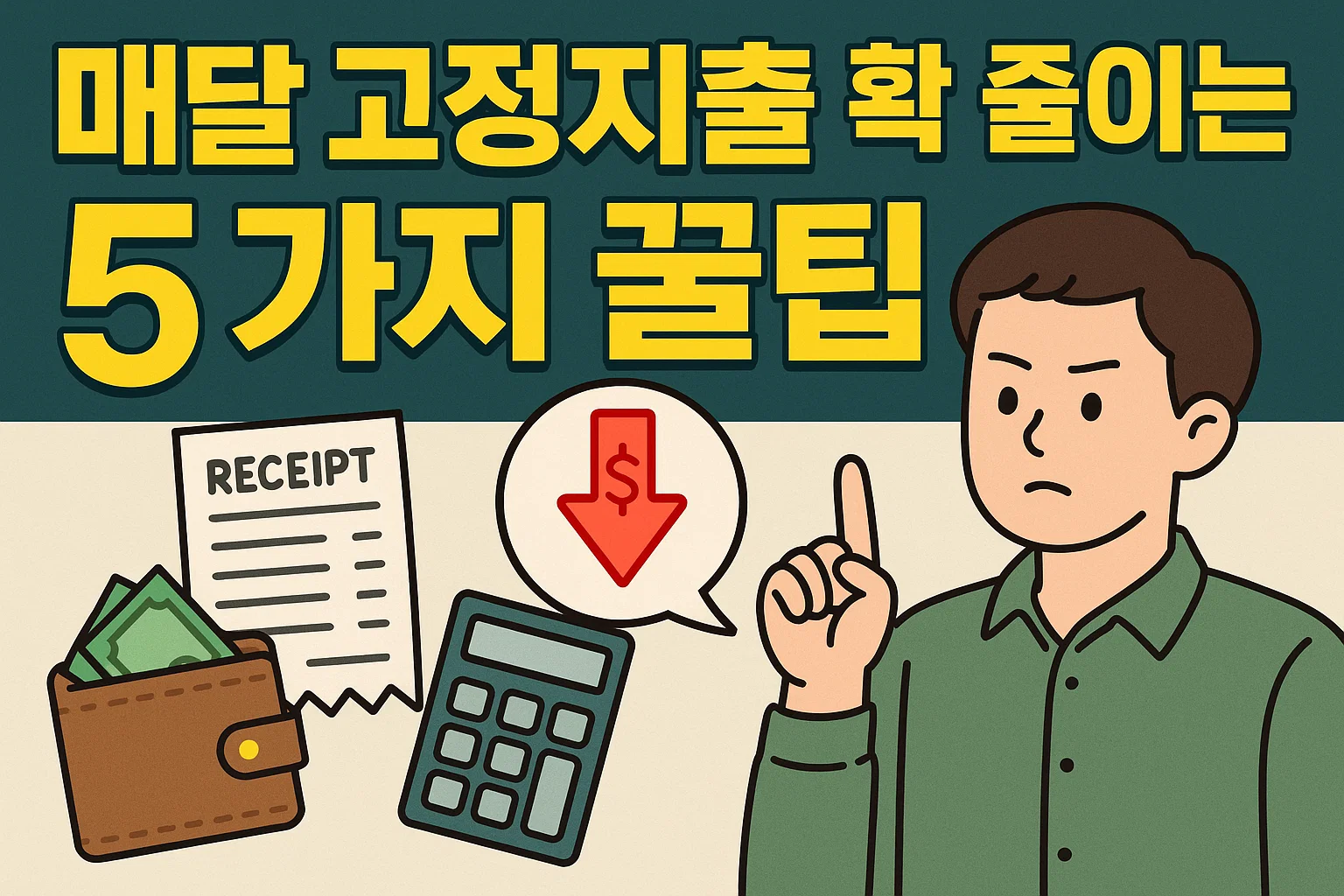 매달 고정지출 확 줄이는 5가지 꿀팁
