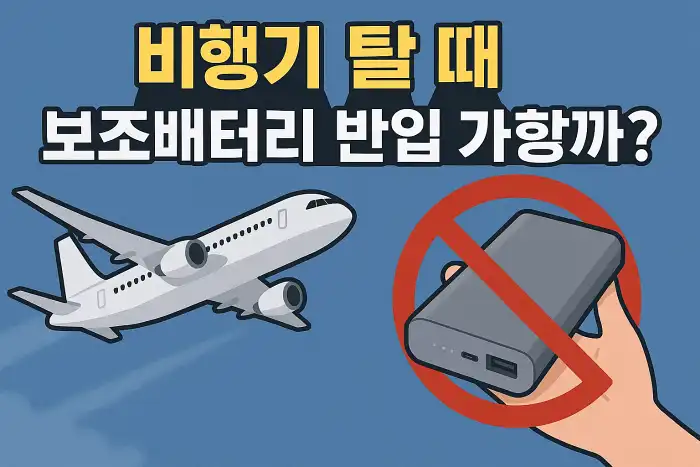 비행기 탈 때 보조배터리 반입 가능할까