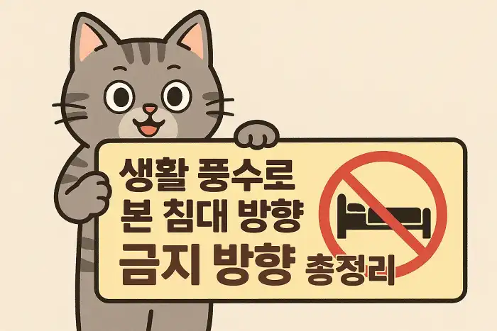 생활 풍수로 본 침대 방향 금지 방향 총정리
