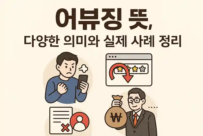 어뷰징 뜻, 다양한 의미와 실제 사례 정리