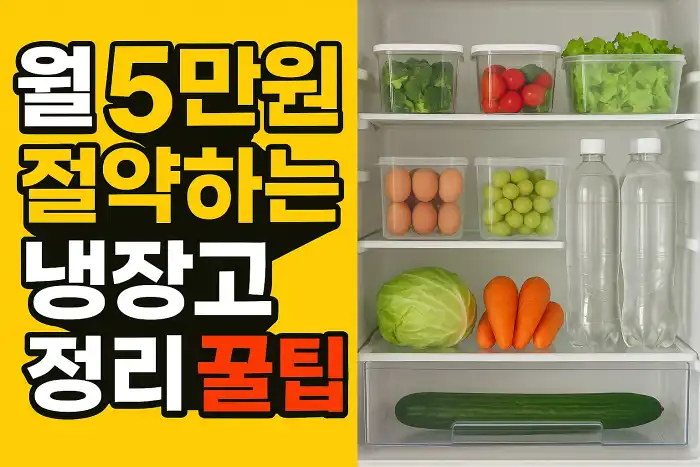 월 5만원 절약하는 냉장고 정리 꿀팁