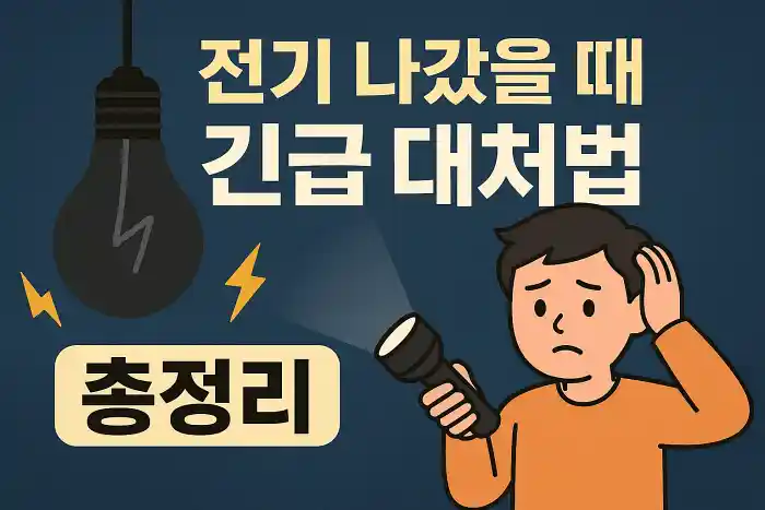전기 나갔을 때 긴급 대처법 총정리