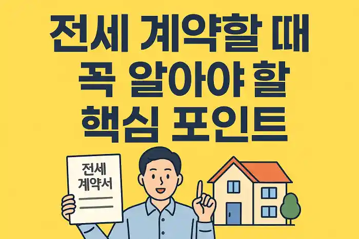 전세 계약할 때 꼭 알아야 할 핵심 포인트