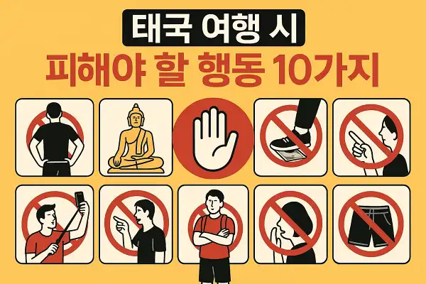 태국 여행 시 피해야 할 행동 10가지