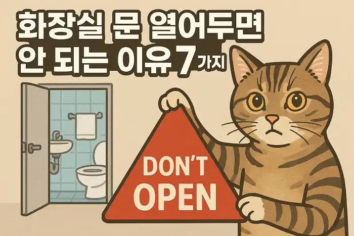 화장실 문 열어두면 안 되는 이유 7가지