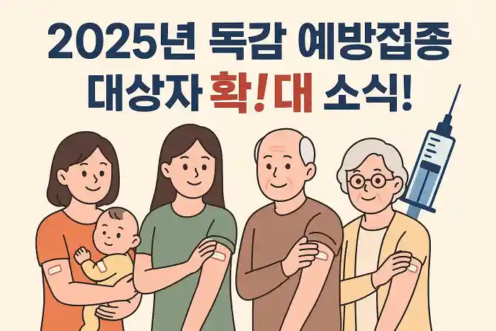 2025년 독감 예방접종 대상자 확대 소식!