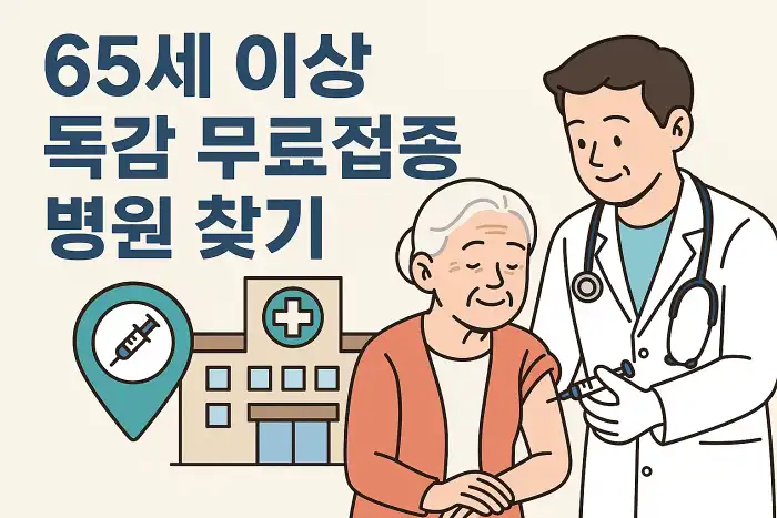 65세 이상 독감 무료접종 병원 찾기