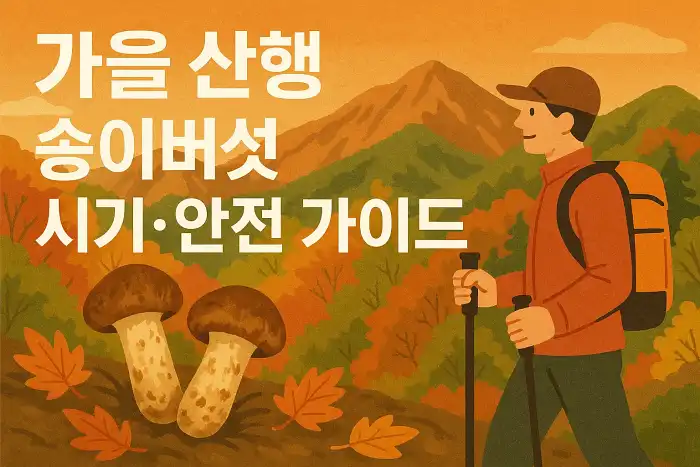 가을 산행 송이버섯 시기·안전 가이드