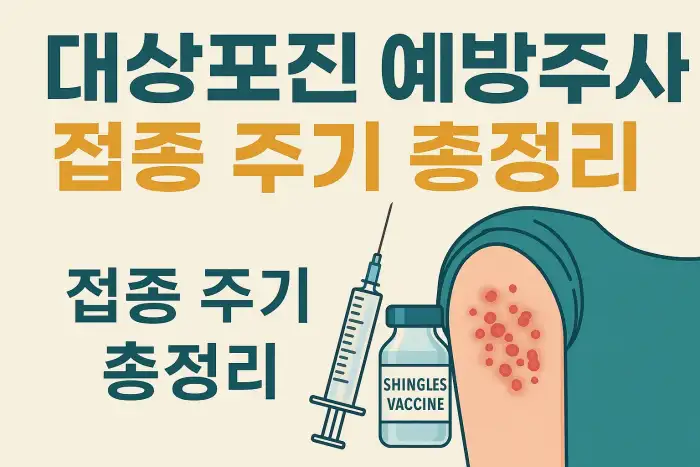 대상포진 예방주사, 접종 주기 총정리
