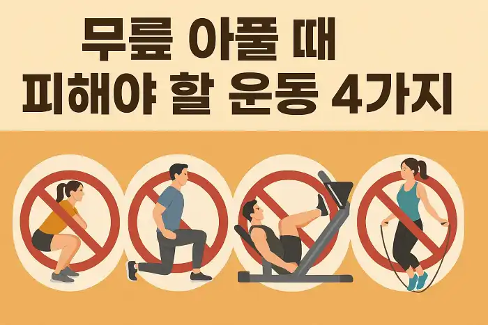 무릎 아플 때 피해야 할 운동 4가지