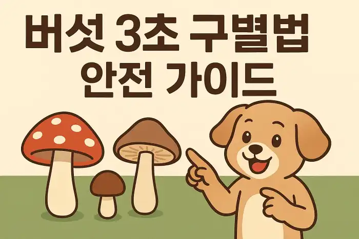 버섯 3초 구별법? 안전 가이드