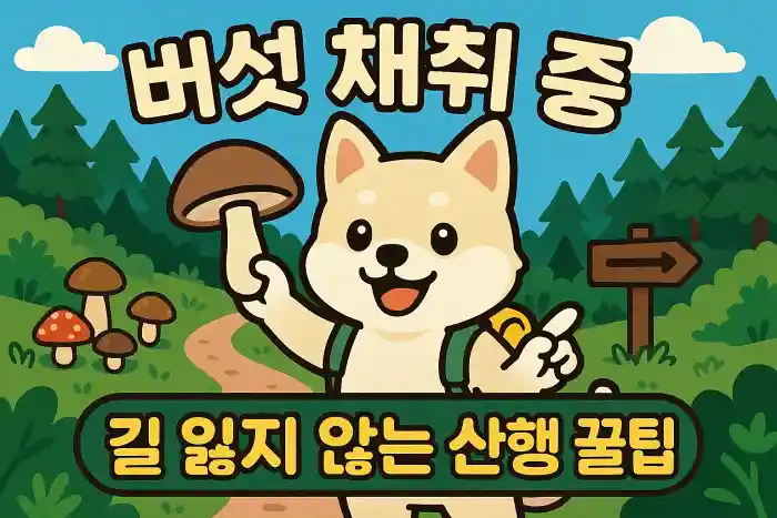 버섯 채취 중 길 잃지 않는 산행 꿀팁