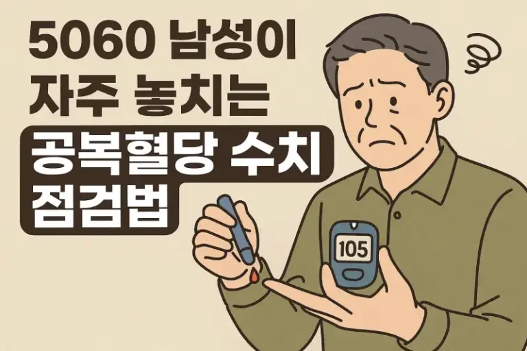 5060 남성이 자주 놓치는 공복혈당 수치 점검법