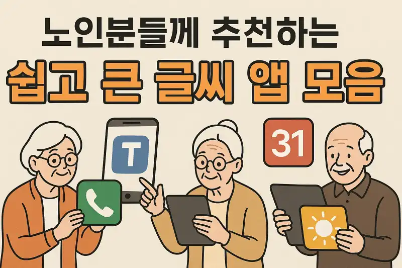 노인분들을 위한 쉬운 큰 글씨 앱 추천