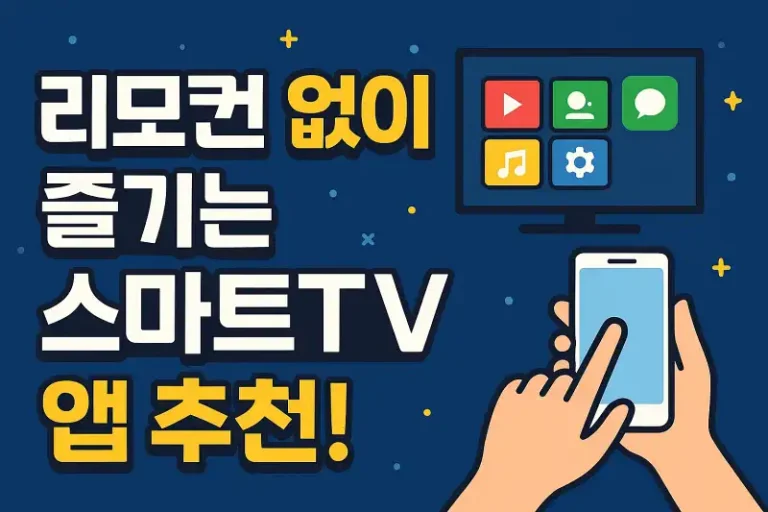 리모컨 없이 즐기는 스마트TV 앱 추천!