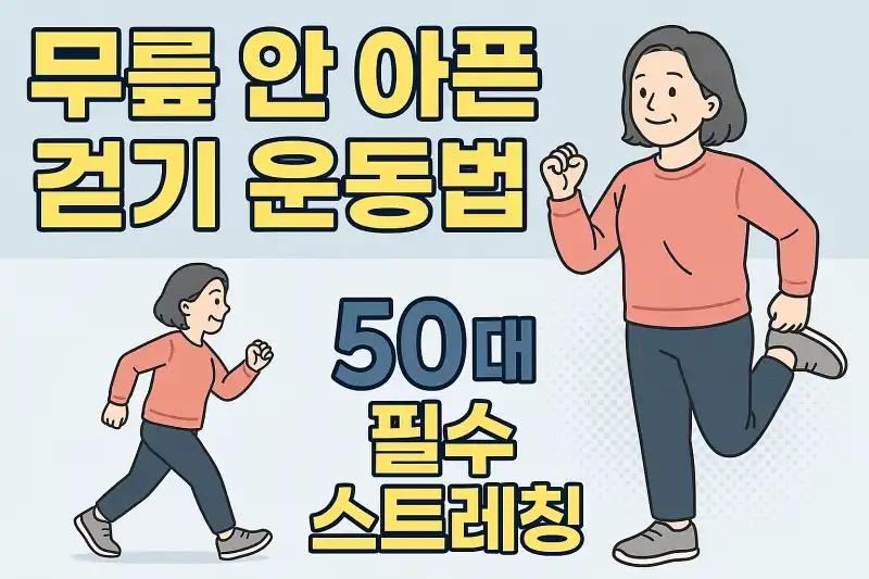 무릎 안 아픈 걷기 운동법과 50대 필수 스트레칭