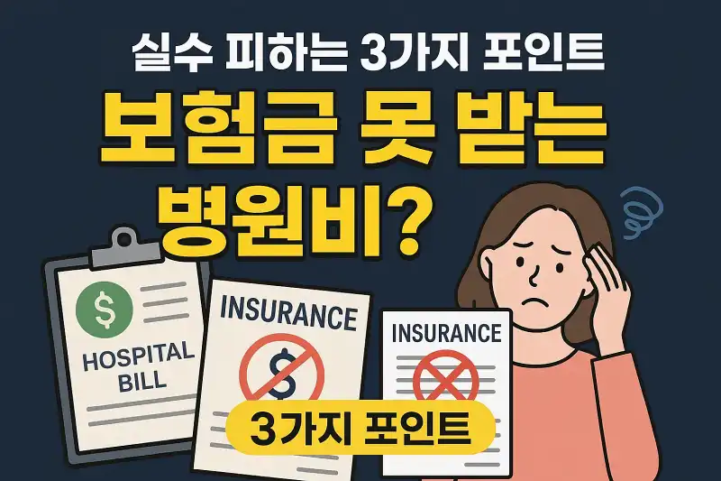 보험금 못 받는 병원비? 실수 피하는 3가지 포인트