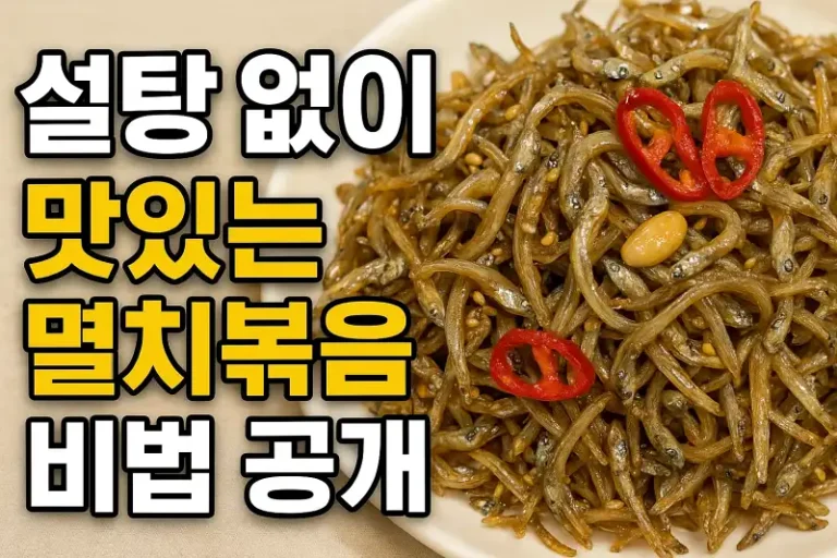 설탕 없이 맛있는 멸치볶음 비법 공개