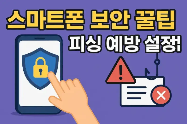 스마트폰 보안 꿀팁과 피싱 예방 설정법