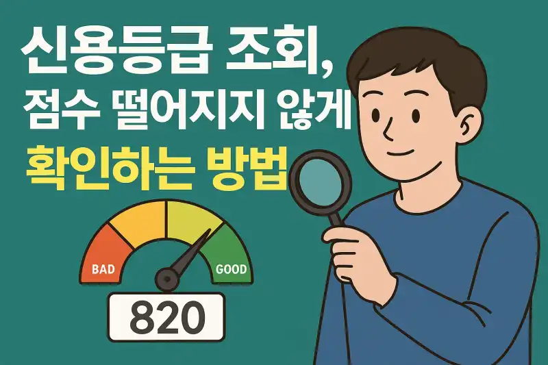 신용등급 조회, 점수 떨어지지 않게 확인하는 방법