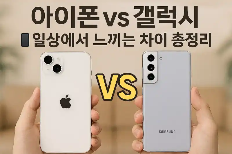아이폰 vs 갤럭시 일상에서 느끼는 차이 총정리