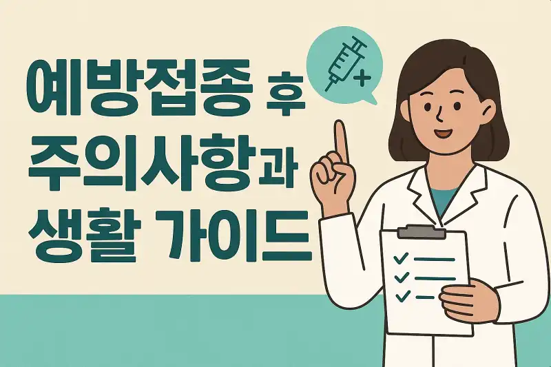 예방접종 후 주의사항과 생활 가이드