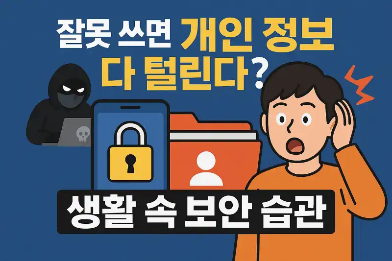 잘못 쓰면 개인 정보 다 털린다? 생활 속 보안 습관
