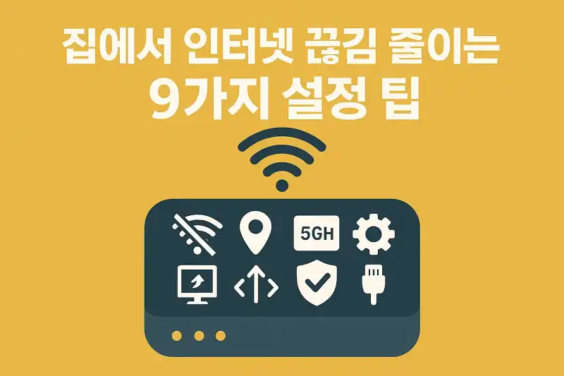 집에서 인터넷 끊김 줄이는 9가지 설정 팁