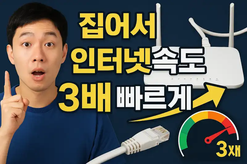 집에서 인터넷 속도 3배 빠르게 설정하는 법