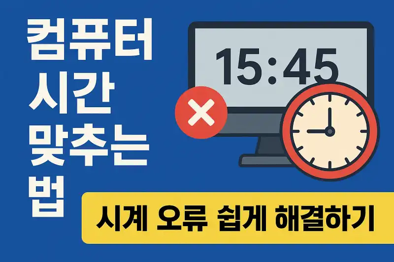 컴퓨터 시간 맞추는 법 – 시계 오류 쉽게 해결하기