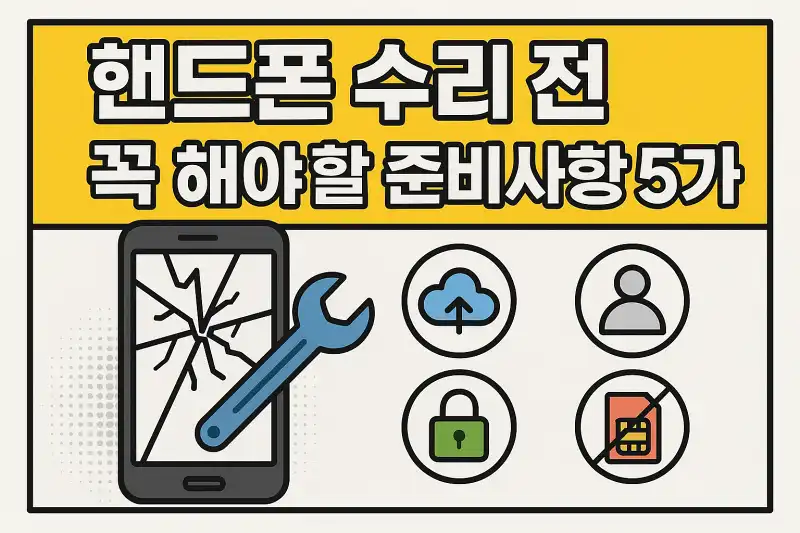 핸드폰 수리 전 꼭 해야 할 준비사항 5가지