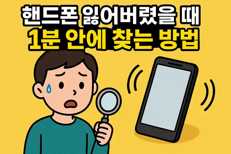 핸드폰 잃어버렸을 때 1분 안에 찾는 방법