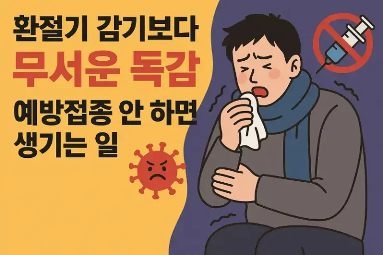 환절기 감기보다 무서운 독감, 예방접종 안 하면 생기는 일