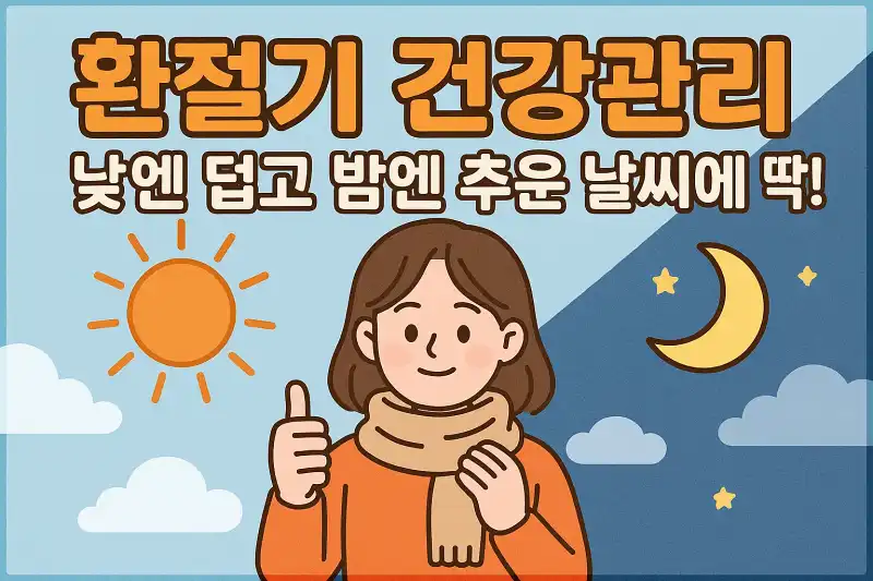 환절기 건강관리, 낮엔 덥고 밤엔 추운 날씨에 딱!