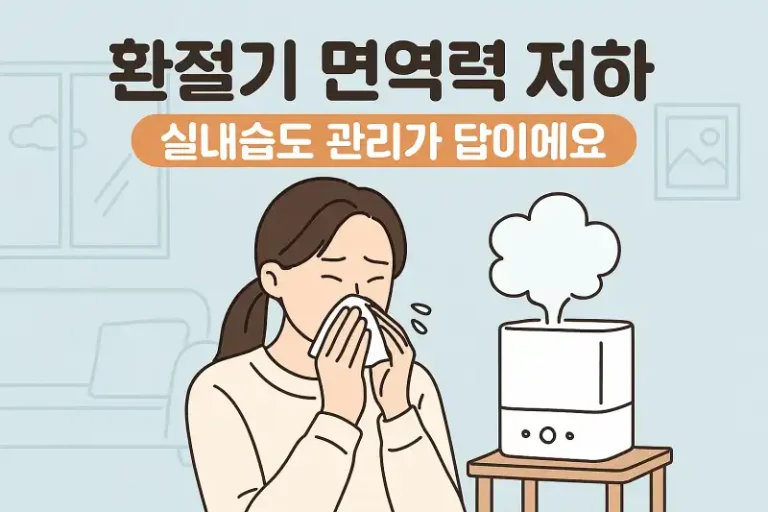 환절기 면역력 저하, 실내습도 관리가 답이에요